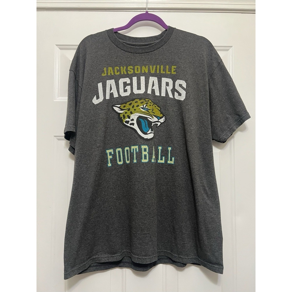 NFL Team Apparel Jacksonville Jaguars Crew Neck T Shirt Gray Size XL Gameday